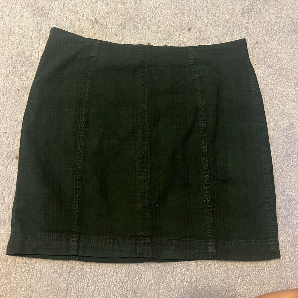 Free People Dark Green Pencil Skirt